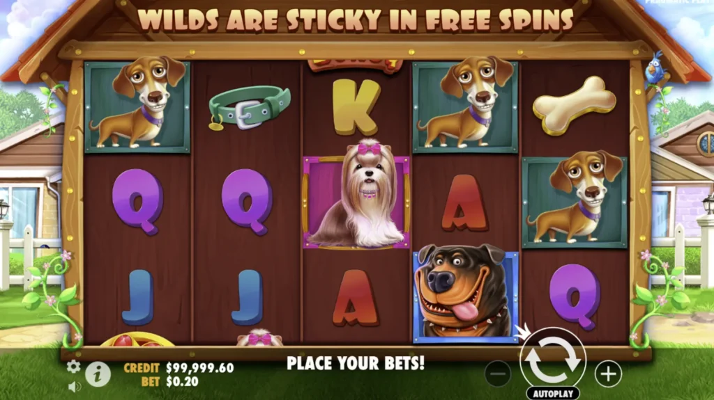 jogabilidade the dog house slot